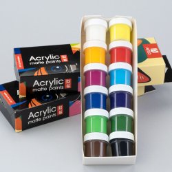 Arteo Mat Akryls�t 12x10ml. - Artistic Cat