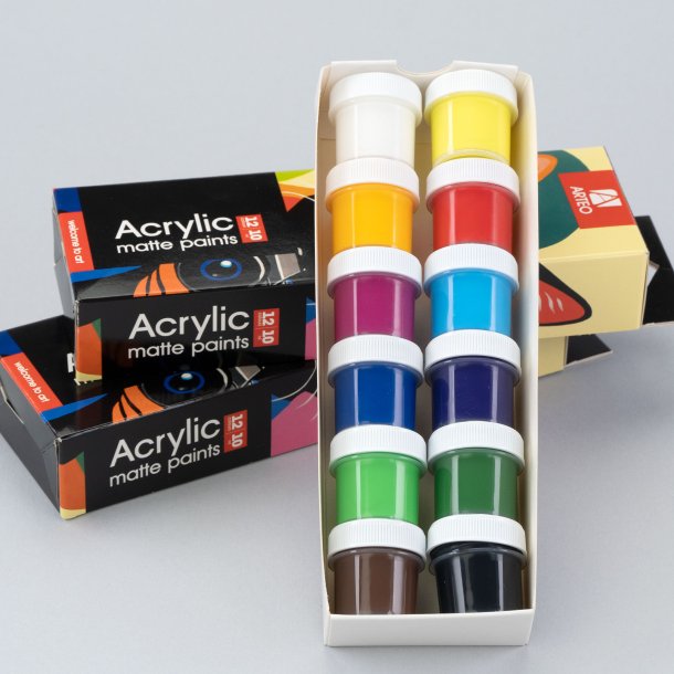 Arteo Mat Akryls�t 12x10ml. - Artistic Cat
