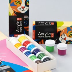 Arteo Mat Akryls�t 12x10ml. - Artistic Cat