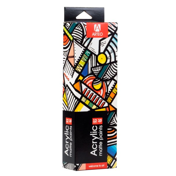 Arteo Mat Akryls�t 12x10ml. - Geometric Shapes