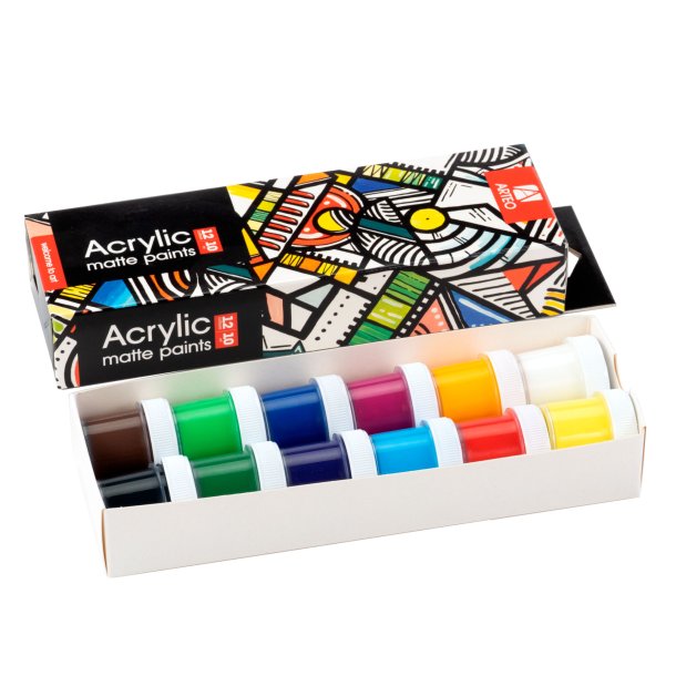Arteo Mat Akryls�t 12x10ml. - Geometric Shapes