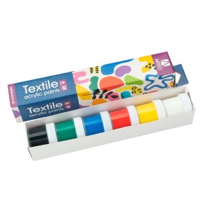 Arteo Tekstil Akryls�t 6x10ml. - Colorful Blops