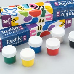Arteo Tekstil Akryls�t 6x10ml. - Colorful Blops