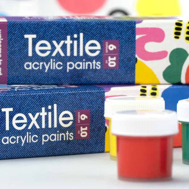 Arteo Tekstil Akryls�t 6x10ml. - Colorful Blops