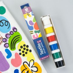 Arteo Tekstil Akryls�t 6x10ml. - Colorful Blops