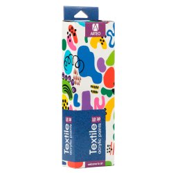 Arteo Tekstil Akryls�t 12x10ml. - Colorful Blops