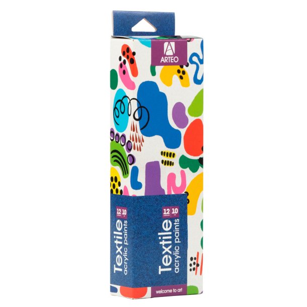 Arteo Tekstil Akryls�t 12x10ml. - Colorful Blops