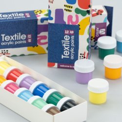 Arteo Tekstil Akryls�t 12x10ml. - Colorful Blops