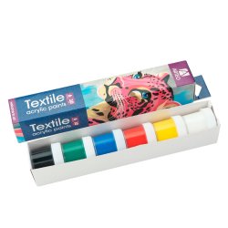 Arteo Tekstil Akryls�t 6x10ml. - Colorful Leopard