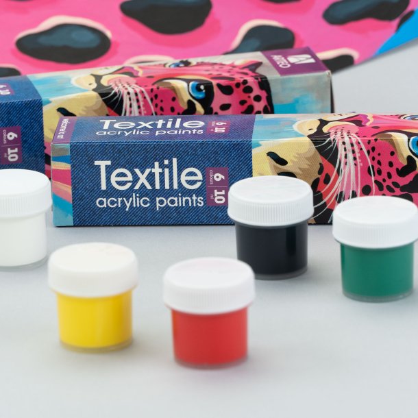 Arteo Tekstil Akryls�t 6x10ml. - Colorful Leopard