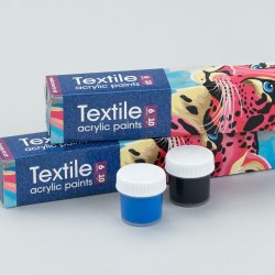 Arteo Tekstil Akryls�t 6x10ml. - Colorful Leopard