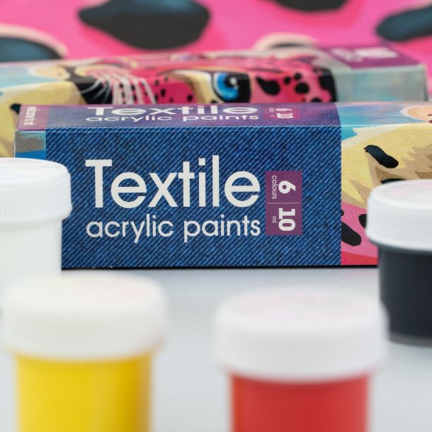 Arteo Tekstil Akryls�t 6x10ml. - Colorful Leopard