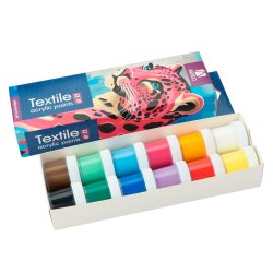 Arteo Tekstil Akryls�t 12x10ml. - Colorful Leopard