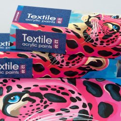 Arteo Tekstil Akryls�t 12x10ml. - Colorful Leopard