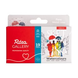 Rosa Gallery "Urban Sketching" - Professionelt akvarels�t med 19 farver