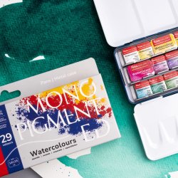 Rosa Gallery "Monopigmented" - Professionelt akvarels�t med 29 farver