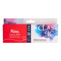 Rosa Gallery "Classic" - Professionelt akvarels�t med 31 farver