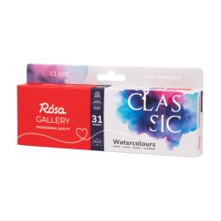 Rosa Gallery "Classic" - Professionelt akvarels�t med 31 farver