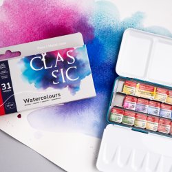 Rosa Gallery "Classic" - Professionelt akvarels�t med 31 farver