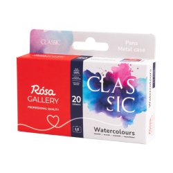 Rosa Gallery "Classic" - Professionelt akvarels�t med 20 farver