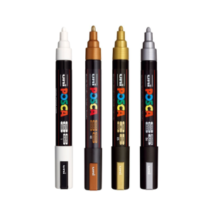 POSCA PC-5M 1,8 - 2,5 mm Galaxy Colors (4 stk.)