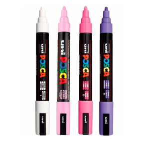 POSCA PC-5M 1,8 - 2,5 mm Candy Colors (4 stk.)