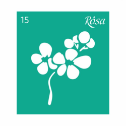 ROSA Talent Adhesive Stencil "Flowers 15 9x10cm