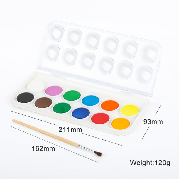 Mobee Akvarelst i Plastikske - 12-Pak