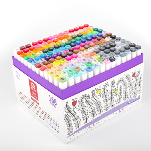 Mobee - 168-Stk Pro Twin Marker + Blok A4