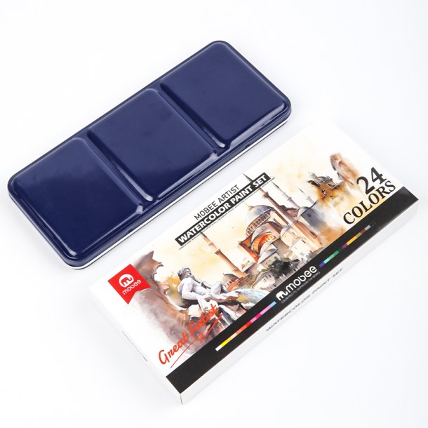 Mobee Akvarelst i Metaletui - 24-Pak