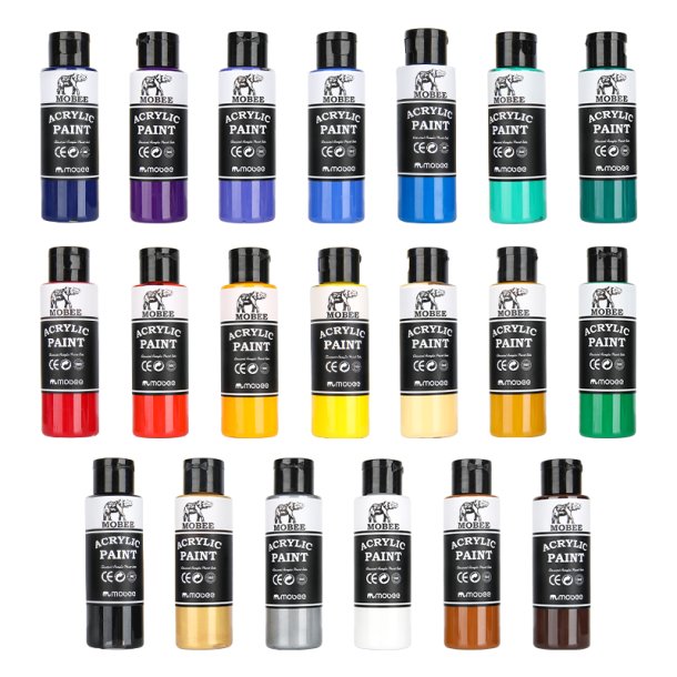 Mobee Akrylmalingst 60 ml. - 20-Pak