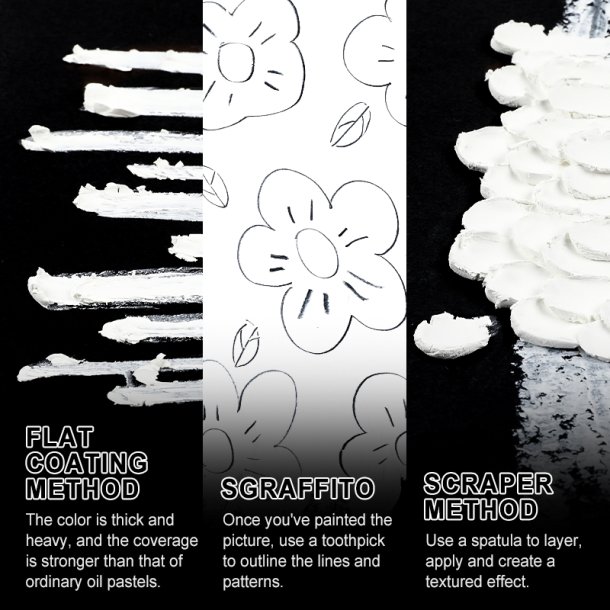 Mobee Hvide Oliepasteller - 12-pak