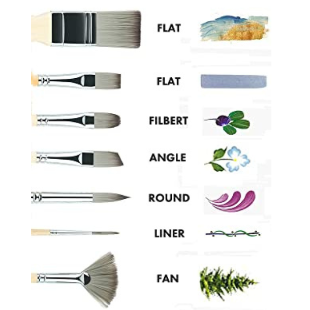 Penselst i foldeetui m. naturskaft - 24-pak