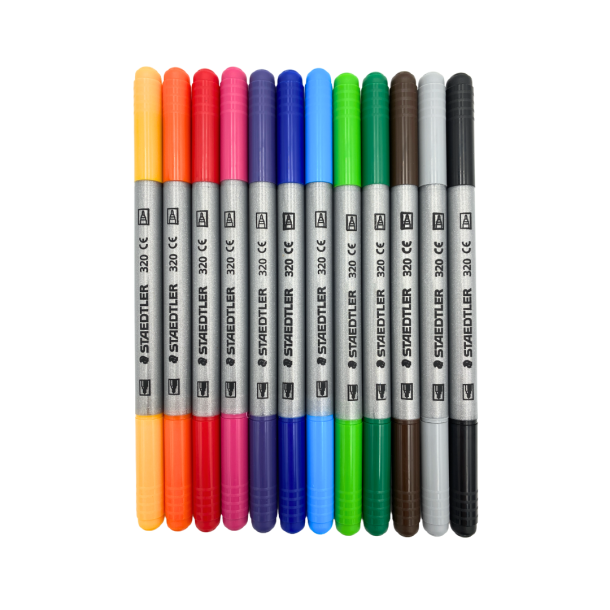 Noris Dobbeltendede tuscher - 12-Pak