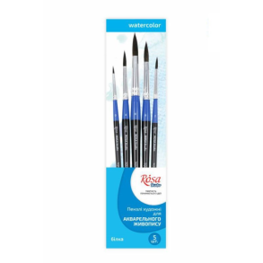 Rosa Akvarelpensler (8), Egernhr - 5-Pak 