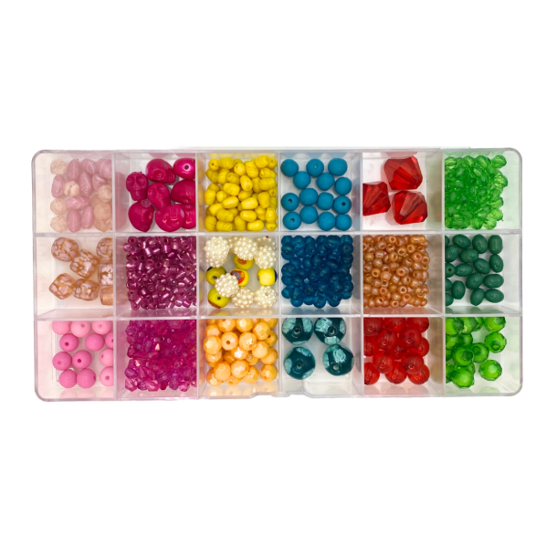 Glasperlest - Flerfarvemix