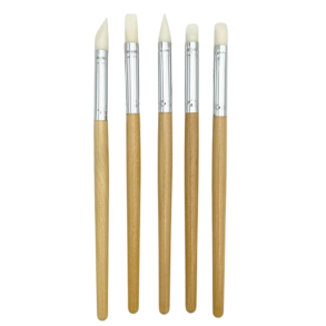 Silikonepenselst m. Trskaft - 5-Pak