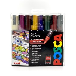 POSCA PC-5M 1,8 - 2,5 mm (Dybe Farver) 8-Pak