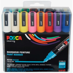 POSCA PC-5M 1,8 - 2,5 mm (16-pak)