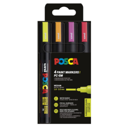 POSCA PC-5M  1,8 - 2,5 mm (NEON) (4 stk)