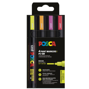 POSCA PC-5M  1,8 - 2,5 mm (NEON) (4 stk)
