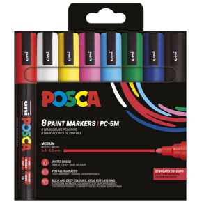 POSCA PC-5M 1,8 - 2,5 mm basis 8-pak