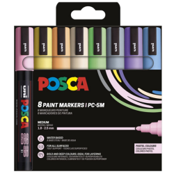 POSCA PC-5M   1,8 - 2,5 mm (Pastel) (8 stk)