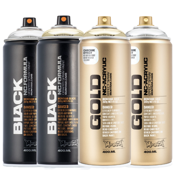 Montana CHROMES, 400ml. BLACK - Goldchrome