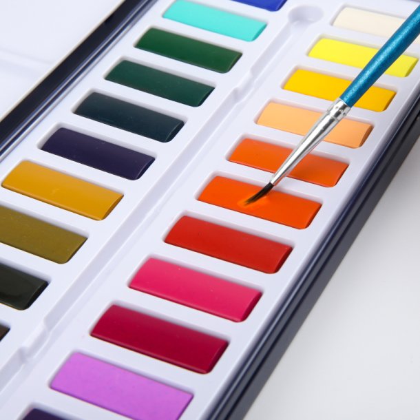 Mobee Akvarelst i Metaletui - 24-Pak