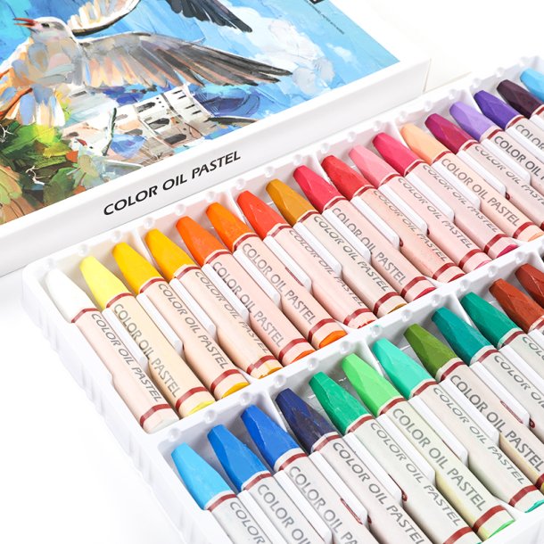 Mobee Farvede Oliepasteller - 36-Pak