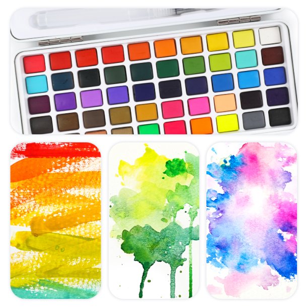 Mobee Akvarelst i Etui med Tilbehr - 50-Pak