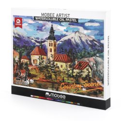 Mobee Vandoplselige Oliepasteller - 24+2-Pak