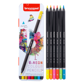 Bruynzeel Expression Farveblyanter Neon 6-Pak