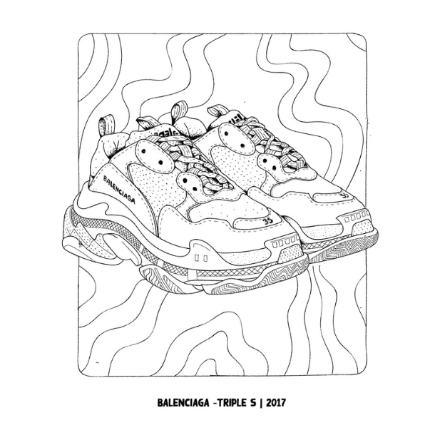 Sneaker Coloring Book